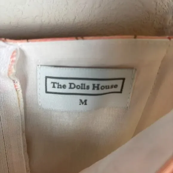 The Dolls House Dolce Dress Medium Boho Sexy Floral Chiffon Corset Bodice Pastel - Picture 5 of 9